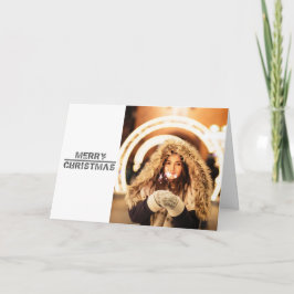 Moderne Weihnachtsfotokarte Feiertagskarte