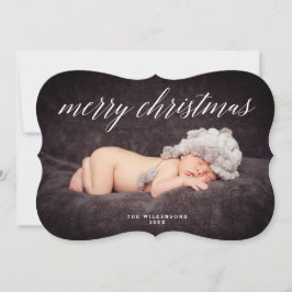 Moderne Weihnachtsfotokarte Feiertagskarte