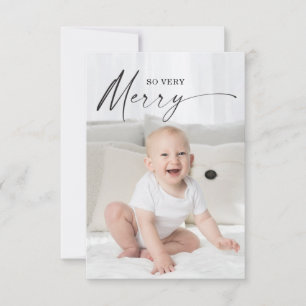 Moderne Weihnachtsfotokarten sind so sehr froh Dankeskarte