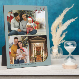 Moderne Weihnachtsfotos der Familie Grandma Person Fotoplatte