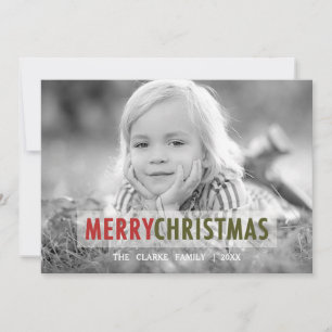 Moderne Weihnachtsfreude Weihnachtskarte Feiertagskarte