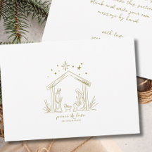 Moderne Weihnachtsgeburt Frieden Liebe religiös