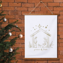 Moderne Weihnachtsgeburt Frieden Liebe religiös