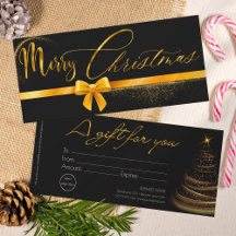 Moderne Weihnachtsgeschenke in Schwarz und Gold