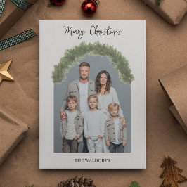 Moderne Weihnachtsgrüße Familienfotokarte Feiertagskarte