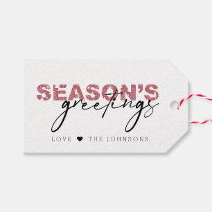 Moderne Weihnachtsgrüße Roter Feiertag Geschenkanhänger
