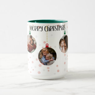 Moderne Weihnachtsgrüße Rotes Ornament Festliche F Tasse