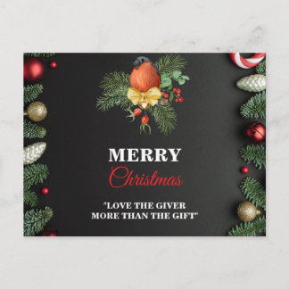 Moderne Weihnachtsgrußkarte Postkarte