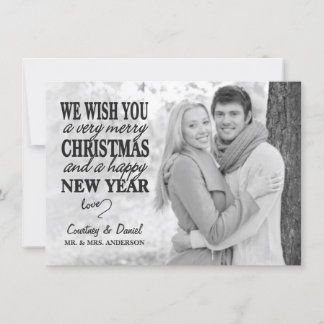 Moderne Weihnachtshandschrift mit Vollbuchstaben-O Feiertagskarte