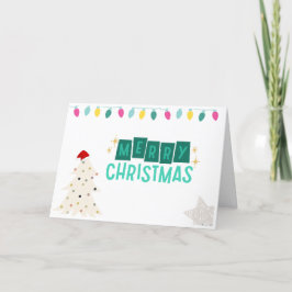 Moderne Weihnachtskarte des Mittelalters. Dankeskarte