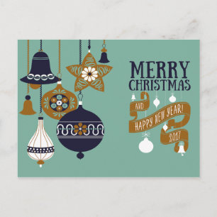 Moderne Weihnachtskarte Feiertagspostkarte