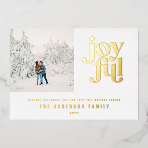 Moderne Weihnachtskarte Folien Feiertagskarte