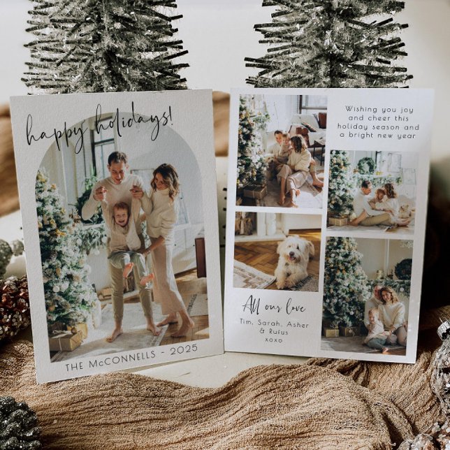 Moderne Weihnachtskarte mit Bogenfoto Einladung (Von Creator hochgeladen)