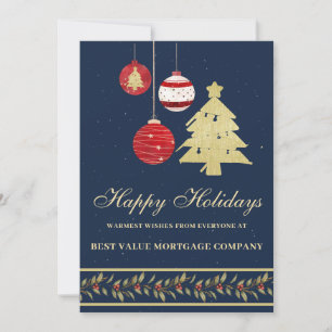 Moderne Weihnachtskarte mit dem QR-Holiday-Logo Feiertagskarte