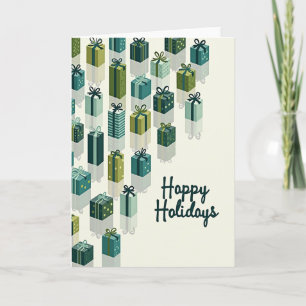Moderne Weihnachtskarte mit Geschenken Karte
