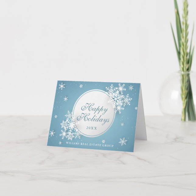 Moderne Weihnachtskomposition Unternehmensgrüße Feiertagskarte (Vorderseite)