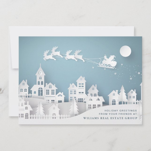 Moderne Weihnachtskomposition Unternehmensgrüße Feiertagskarte (Vorderseite)