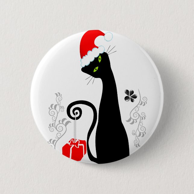 Moderne Weihnachtsküche Button (Vorderseite)