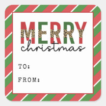 Moderne Weihnachtsleopard drucken Rote Grüne Strei