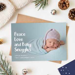 Moderne Weihnachtsliebe für Babys erstes Weihnacht Feiertagskarte
