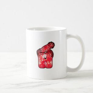 Moderne Weihnachtsmann-Mützensammlung. Kaffeetasse