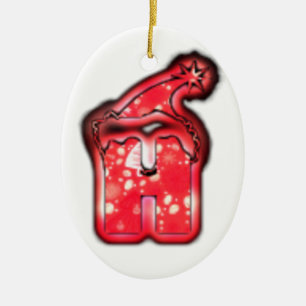 Moderne Weihnachtsmannmütze Collection Keramik Ornament
