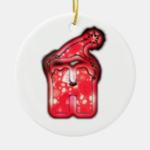 Moderne Weihnachtsmannmütze Collection Keramik Ornament