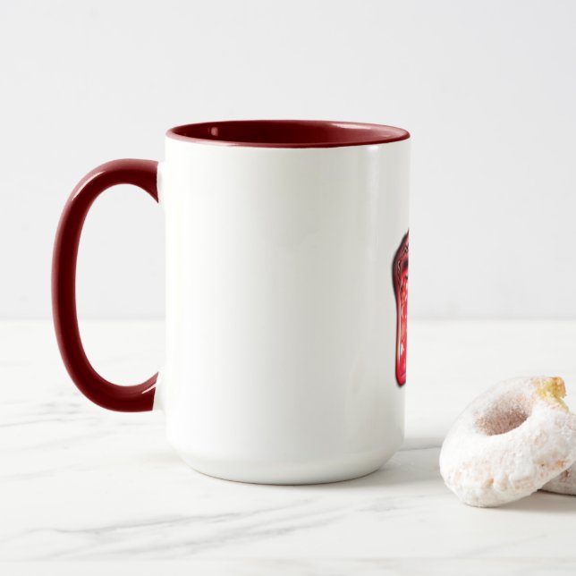 Moderne Weihnachtsmannmütze Collection Tasse (Mit Donut)