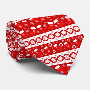 Moderne Weihnachtsmitten & Strumpf Muster Krawatte