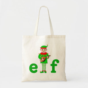 Moderne Weihnachtsmusik Elf Tote Bag Tragetasche