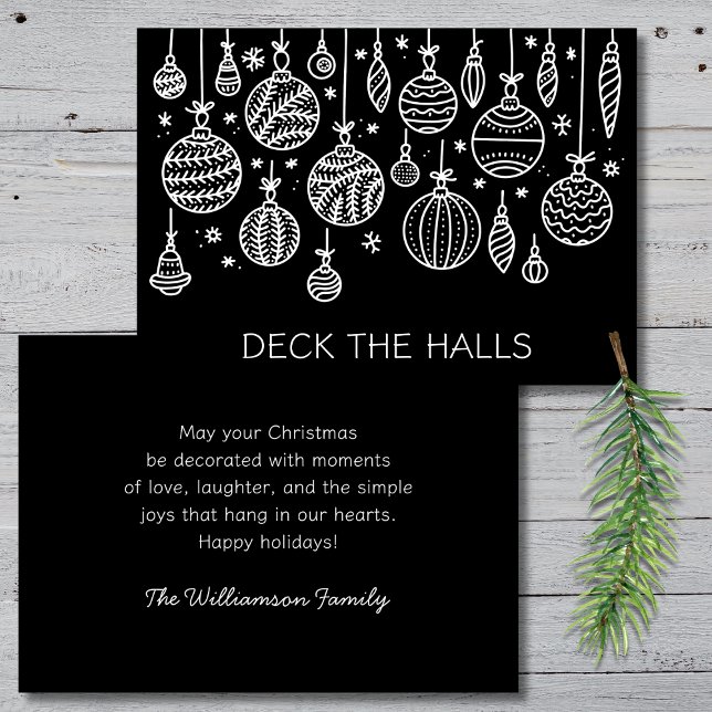 Moderne Weihnachtsschmuck Feiertagskarte (Von Creator hochgeladen)