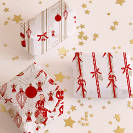 Moderne Weihnachtsschmuck Geschenkpapier Set
