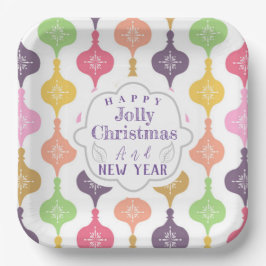 Moderne Weihnachtsschmuck Pappteller