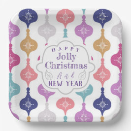 Moderne Weihnachtsschmuck Pappteller