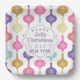Moderne Weihnachtsschmuck Pappteller