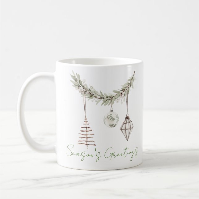 Moderne Weihnachtsschmuck-Tasse Kaffeetasse (Links)
