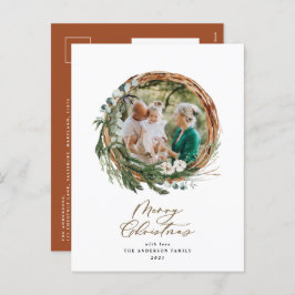 Moderne Weihnachtsschrift Feiertagspostkarte