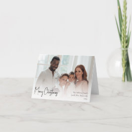 Moderne Weihnachtsschrift geklappt Vollständiges F Feiertagskarte