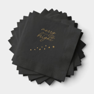 Moderne Weihnachtsservietten mit Goldfolienprägung Servietten Mit Folie