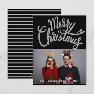 Moderne Weihnachtsstylische Minimalistische Script Feiertagskarte