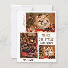 Moderne Weihnachtsstylische Minimalistische Script Mitteilungskarte