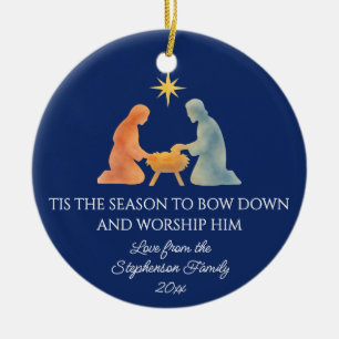 Moderne WEIHNACHTSZEIT Familienfoto Weihnachten Keramik Ornament