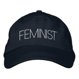 Moderne Weiß der feministischen Marine Bestickte Baseballkappe