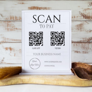 moderne, weiße 2 QR-Code-Unternehmensscan zur Zahl Poster