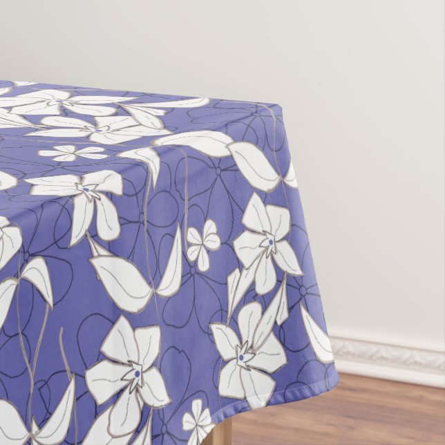 Moderne weiße Blume auf einem Deich Tischdecke (Beispiel)