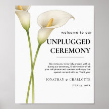 Moderne weiße Calla-Lilie-Blumenhochzeit