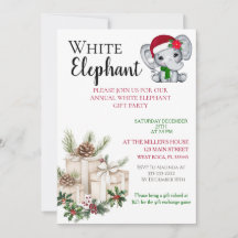 Moderne Weiße Elefant Kinder-Weihnachtsfeier 