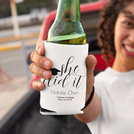 Moderne weiße Elegantin machte sie es Graduierungs Dosenkühler