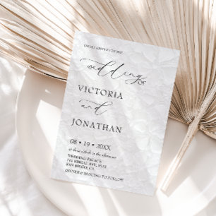 Moderne weiße Foto-Hochzeit Einladung