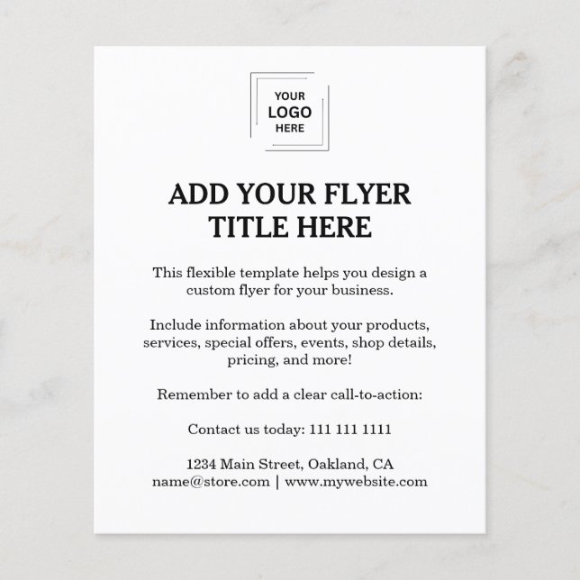 Moderne weiße Geschäfts-Branding-Flugblatt-Design Flyer (Vorne)